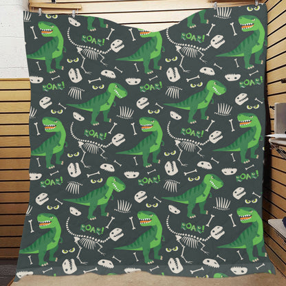 T Rex Pattern Print Design A05 Premium Quilt