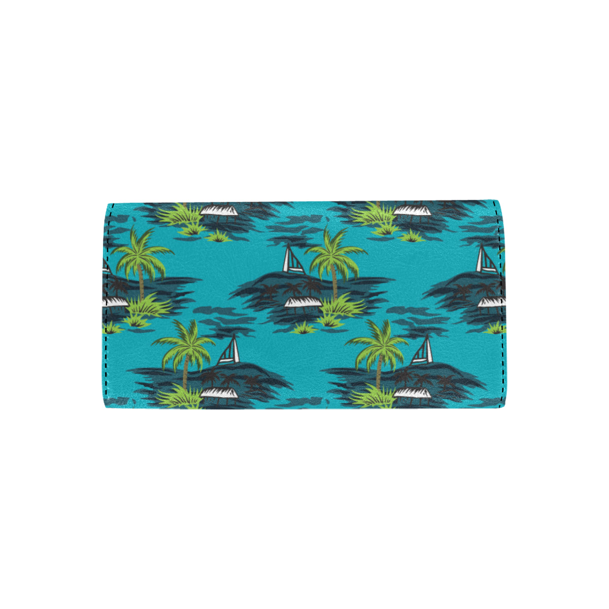 Pacific island Pattern Print Design A01 Women's Trifold Wallet