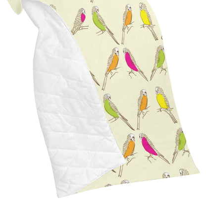 Parakeet Pattern Print Design A01 Premium Quilt