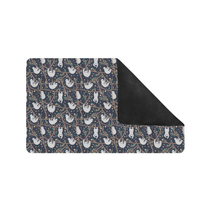 Sloth Happy Design Themed Print Rubber Doormat