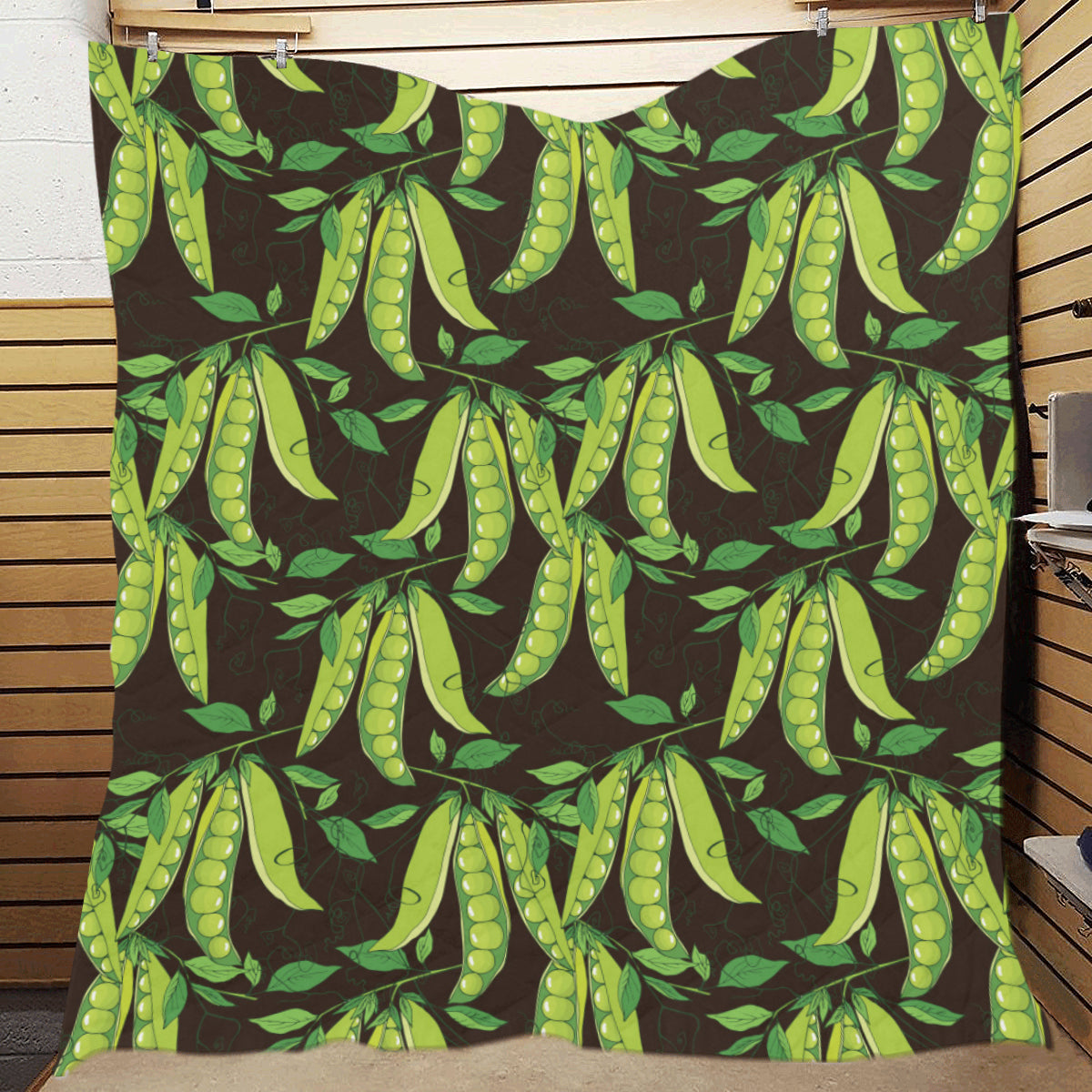Peas Pattern Print Design A03 Premium Quilt