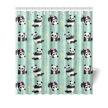 Panda Pattern Print Design A05 Shower Curtain
