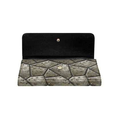 Armor Pattern Print Design 01 Women's Trifold Wallet