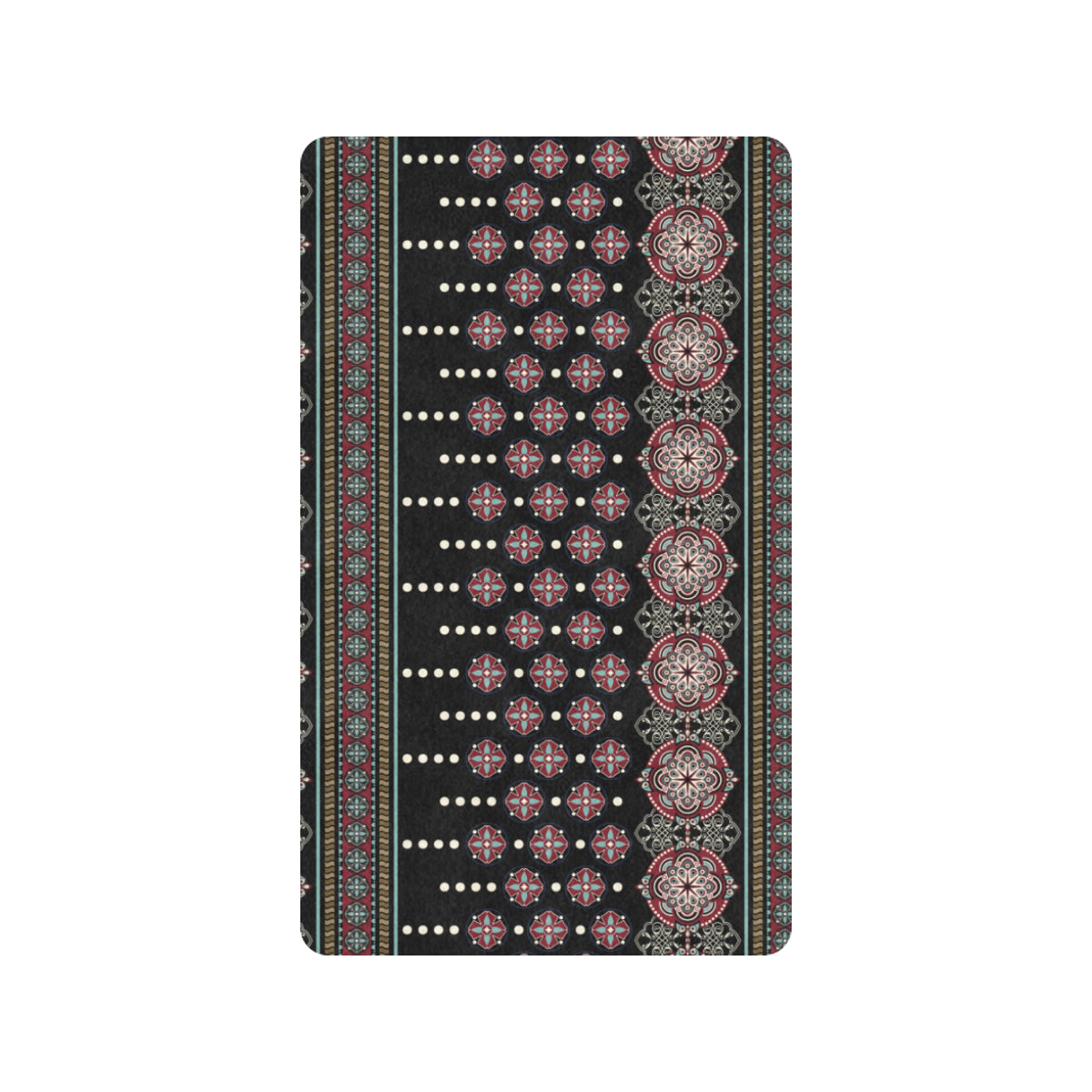 Ethnic Dot Style Print Pattern Rubber Doormat
