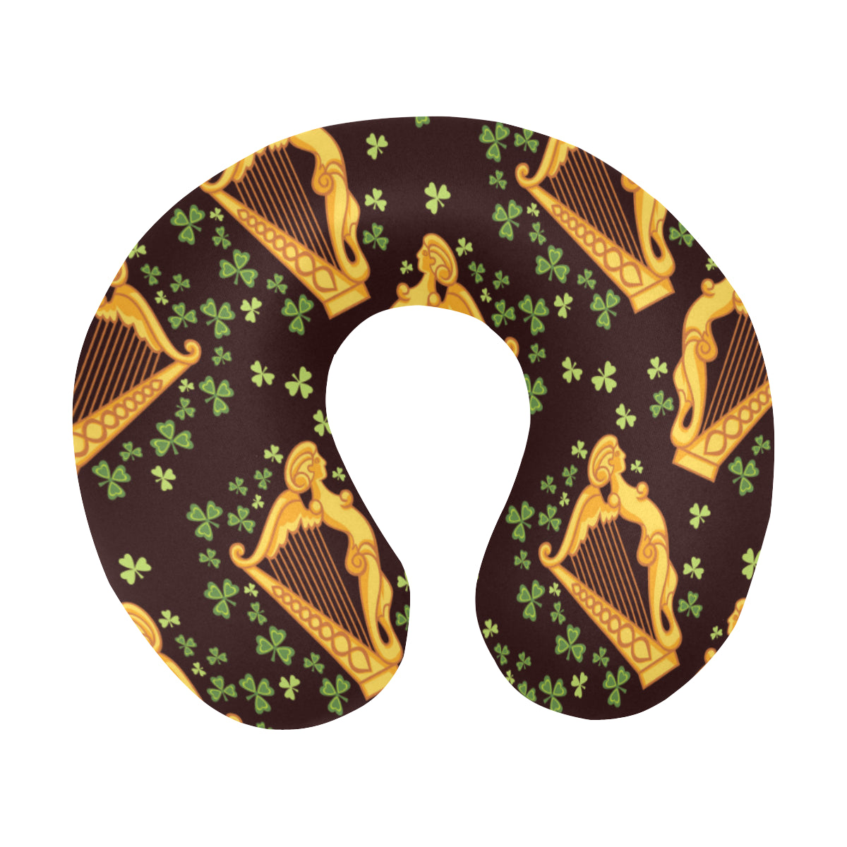 Harp Pattern Print Design 02 U-Shaped Travel Neck Pillow