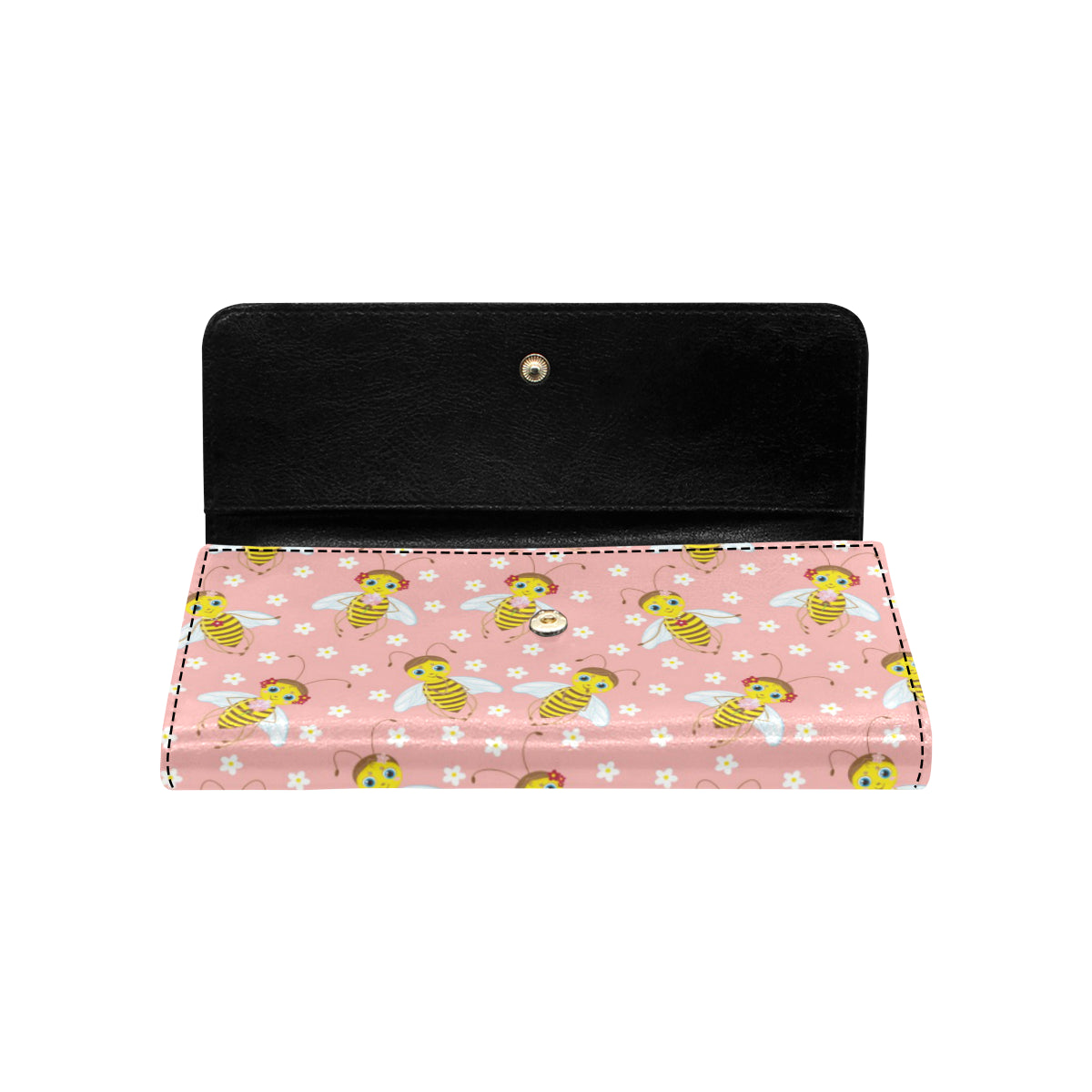 Bee Pattern Print Design BEE07 Women's Trifold Wallet