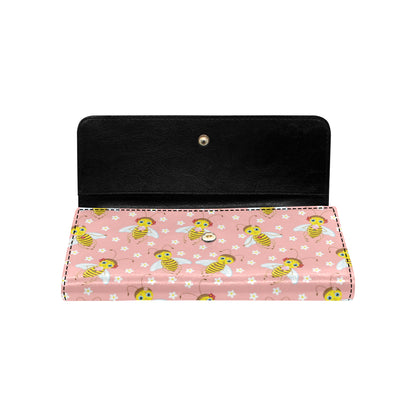 Bee Pattern Print Design BEE07 Women's Trifold Wallet