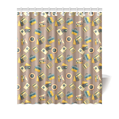 Accounting Financial Pattern Print Design 03 Shower Curtain