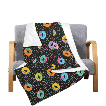 Donut Pattern Print Design DN012 Premium Quilt