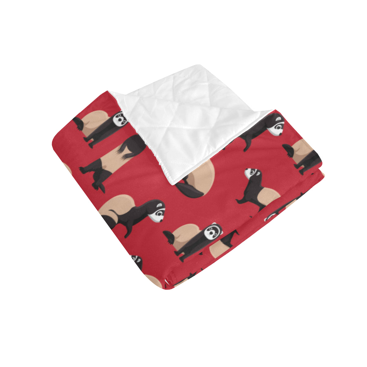 Ferret Pattern Print Design 02 Premium Quilt