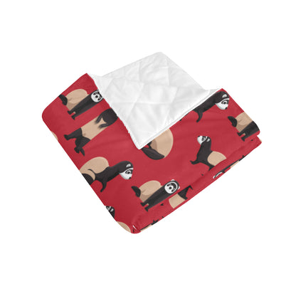 Ferret Pattern Print Design 02 Premium Quilt
