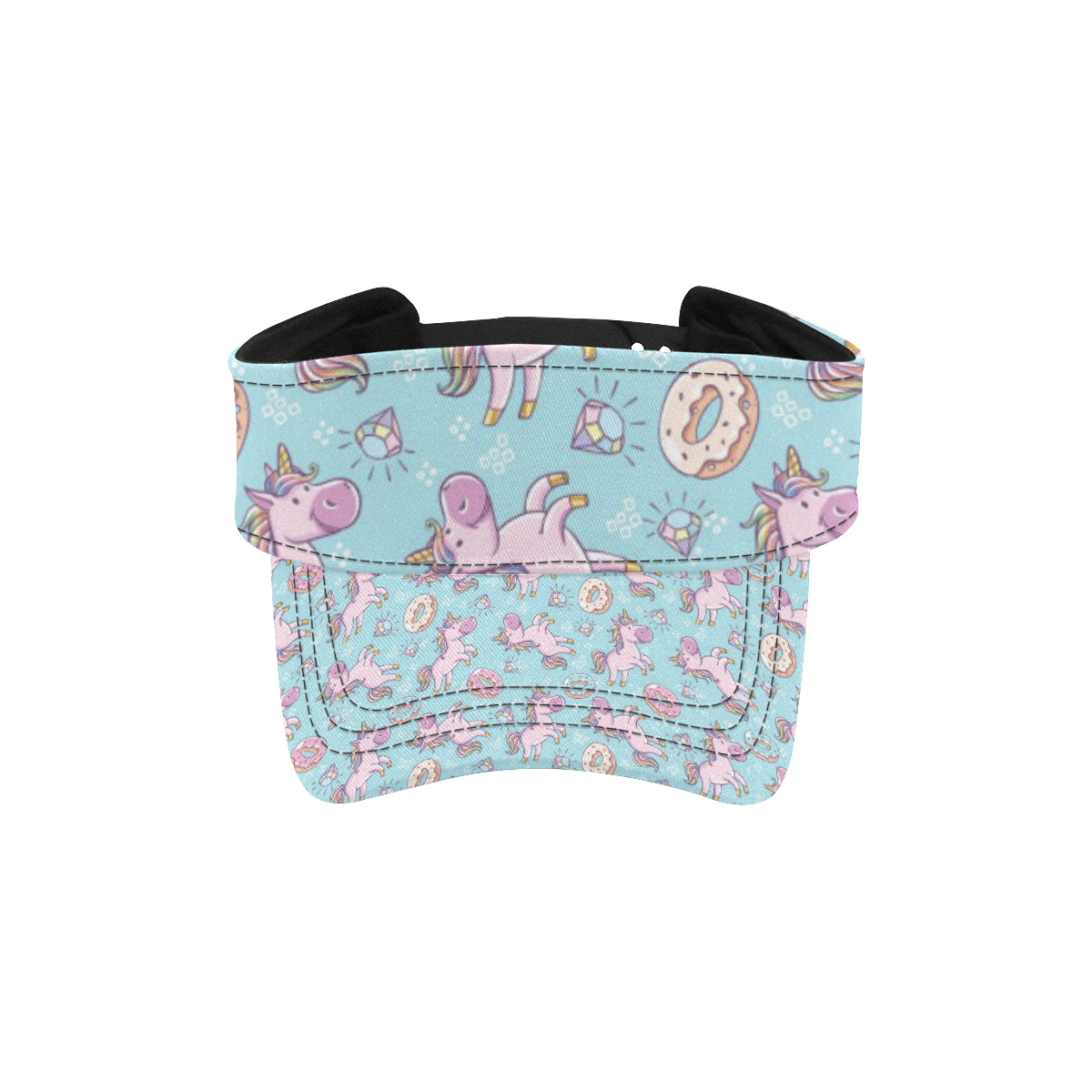 Donut Unicorn Pattern Print Design DN016 Unisex Sun Visor