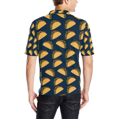 Taco Pattern Print Design TC04 Men Polo Shirt