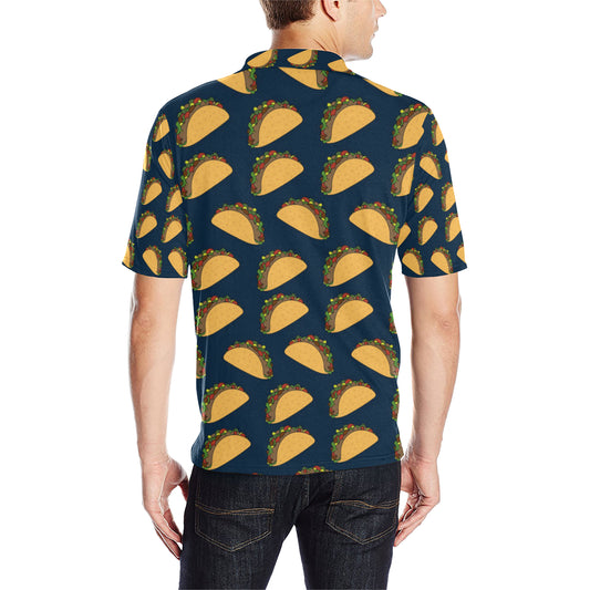Taco Pattern Print Design TC04 Men Polo Shirt