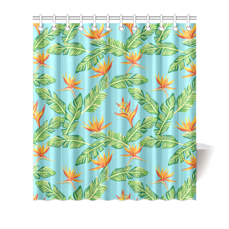 Bird Of Paradise Pattern Print Design BOP04 Shower Curtain