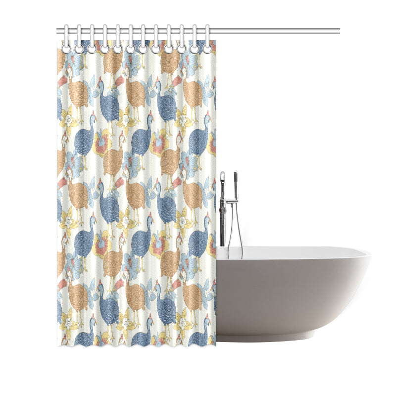 Guinea Fowl Pattern Print Design 01 Shower Curtain