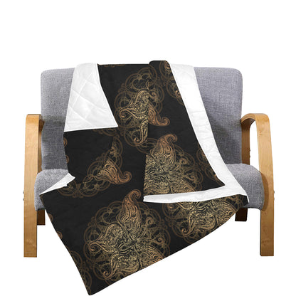 Gold Butterfly Ornamental Premium Quilt