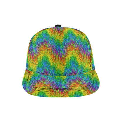 Rainbow Fur Design Print Snapback Cap