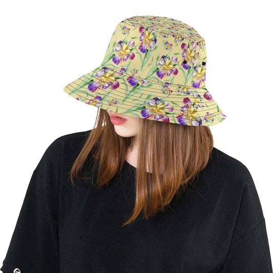 Iris Pattern Print Design IR06 Unisex Bucket Hat