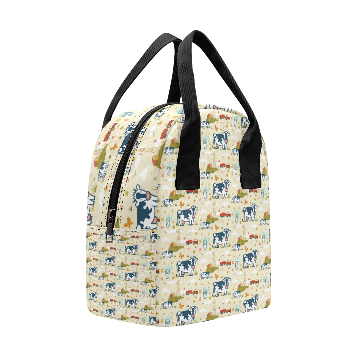Cow Farm Design Print Insulated Lunch Bag