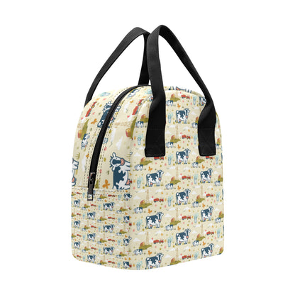 Cow Farm Design Print Insulated Lunch Bag