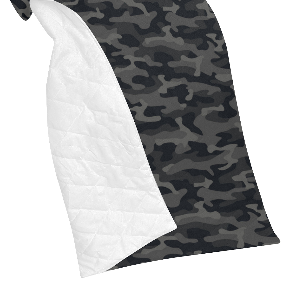 Camo Black Pattern Print Design 02 Premium Quilt