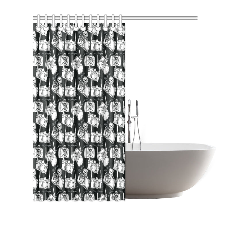 Camera Pattern Print Design 01 Shower Curtain