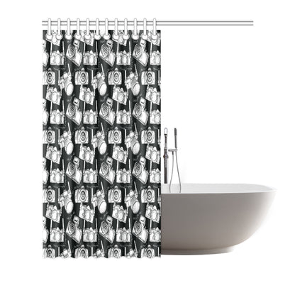 Camera Pattern Print Design 01 Shower Curtain