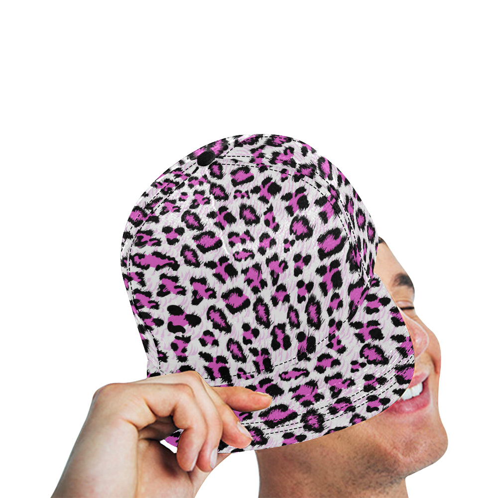 Leopard Pink Skin Print Snapback Cap