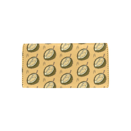 Durian Pattern Print Design DR02 Women's Trifold Wallet