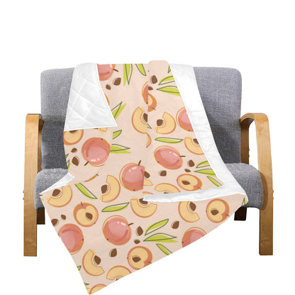 Peach Pattern Print Design A01 Premium Quilt