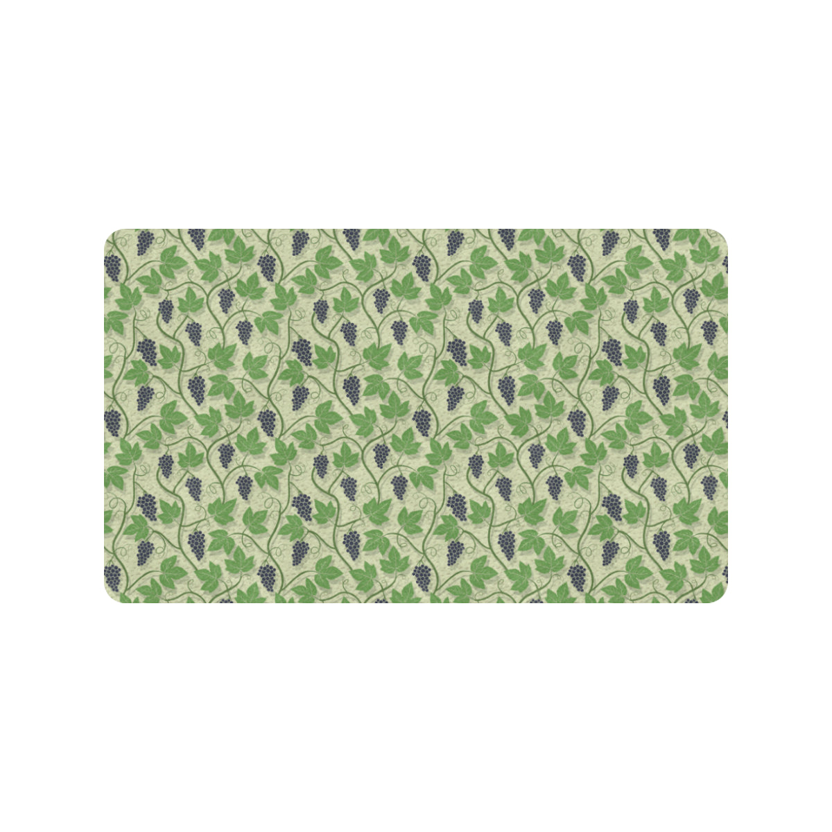 Wine Grape Thmed Print Rubber Doormat