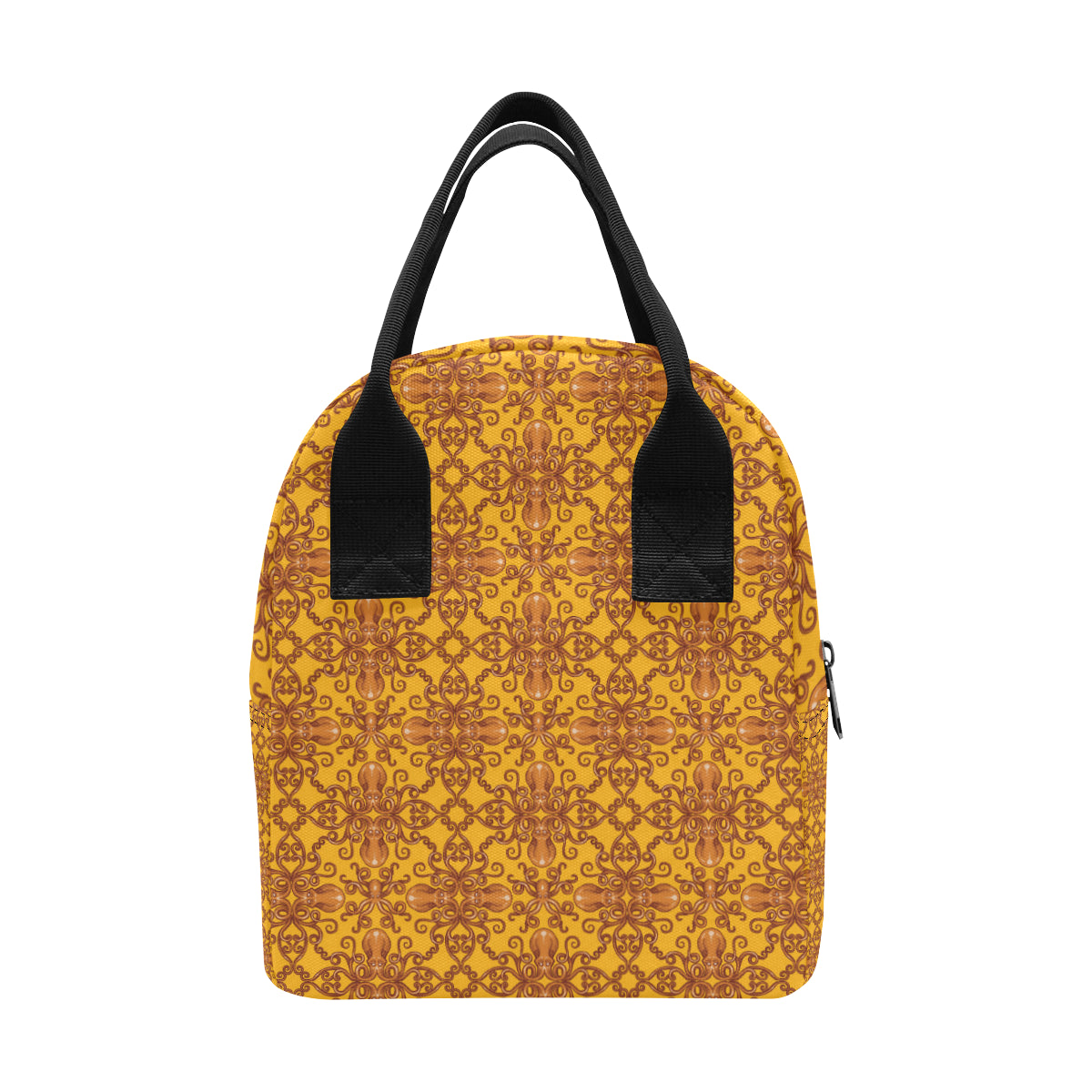 Octopus Background Design Print Insulated Lunch Bag