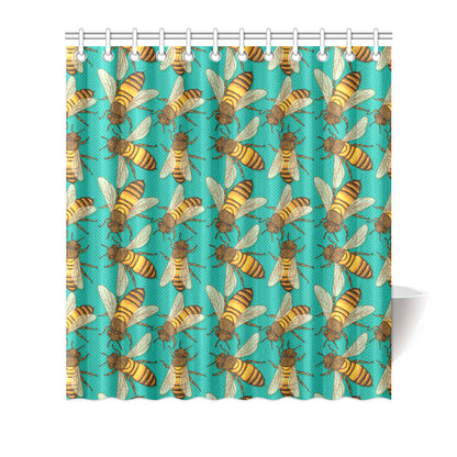 Bee Pattern Print Design BEE04 Shower Curtain