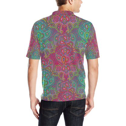 Boho Pattern Print Design 02 Men Polo Shirt