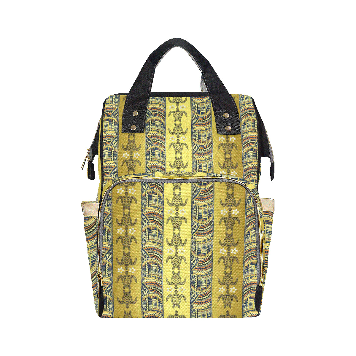 Polynesian Turtle Hawaiian Design Print Diaper Bag Backpack
