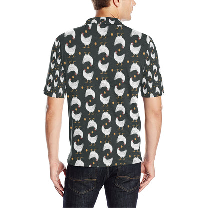 Chicken Pattern Print Design 06 Men Polo Shirt