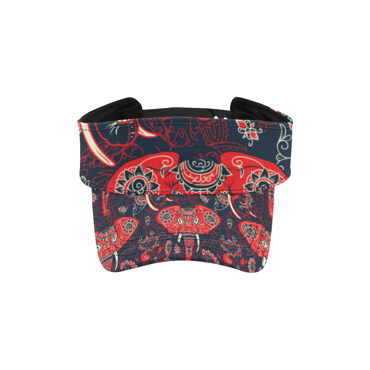 Red Indian Elephant Pattern Unisex Sun Visor