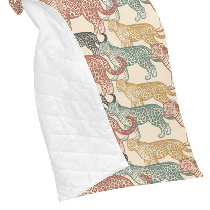 Jaguar Pattern Print Design 01 Premium Quilt