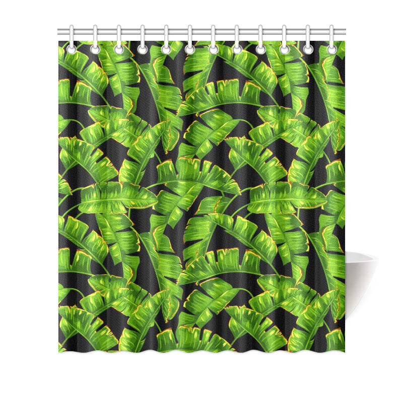 Banana Leaf Pattern Print Design BL06 Shower Curtain