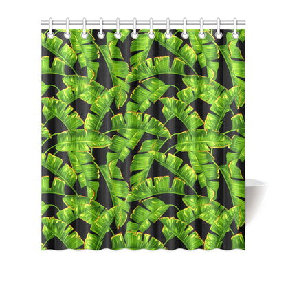 Banana Leaf Pattern Print Design BL06 Shower Curtain