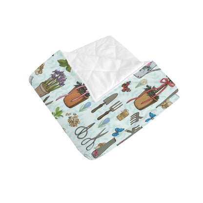 Gardening Pattern Print Design G01 Premium Quilt