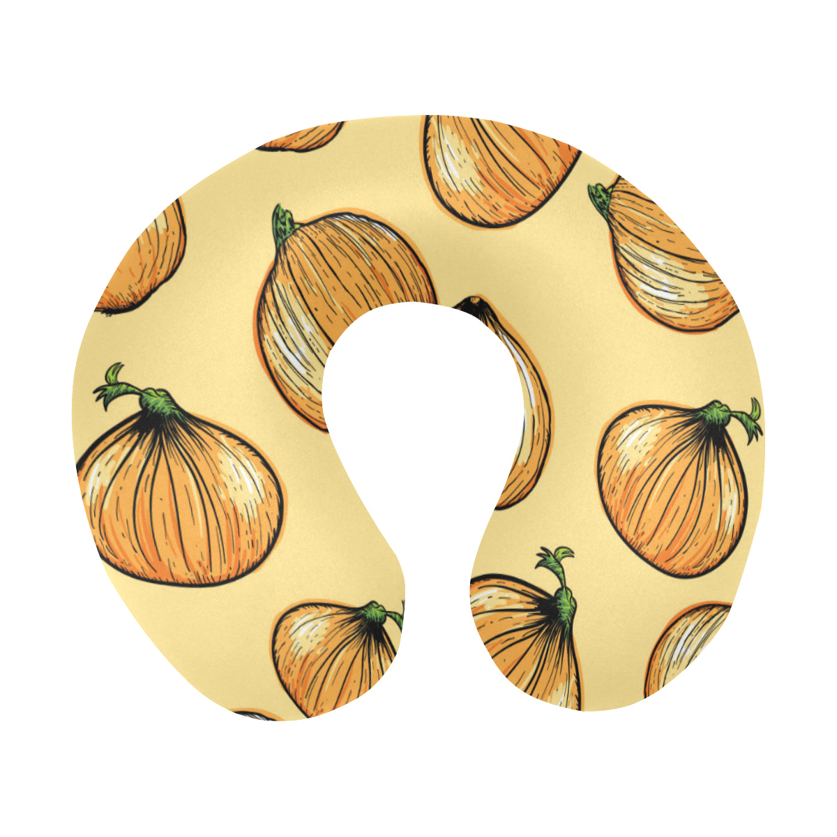 Onion Pattern Print Design A04 U-Shaped Travel Neck Pillow