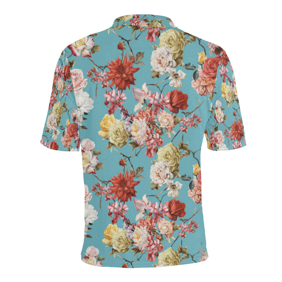Summer Floral Pattern Print Design SF05 Men Polo Shirt