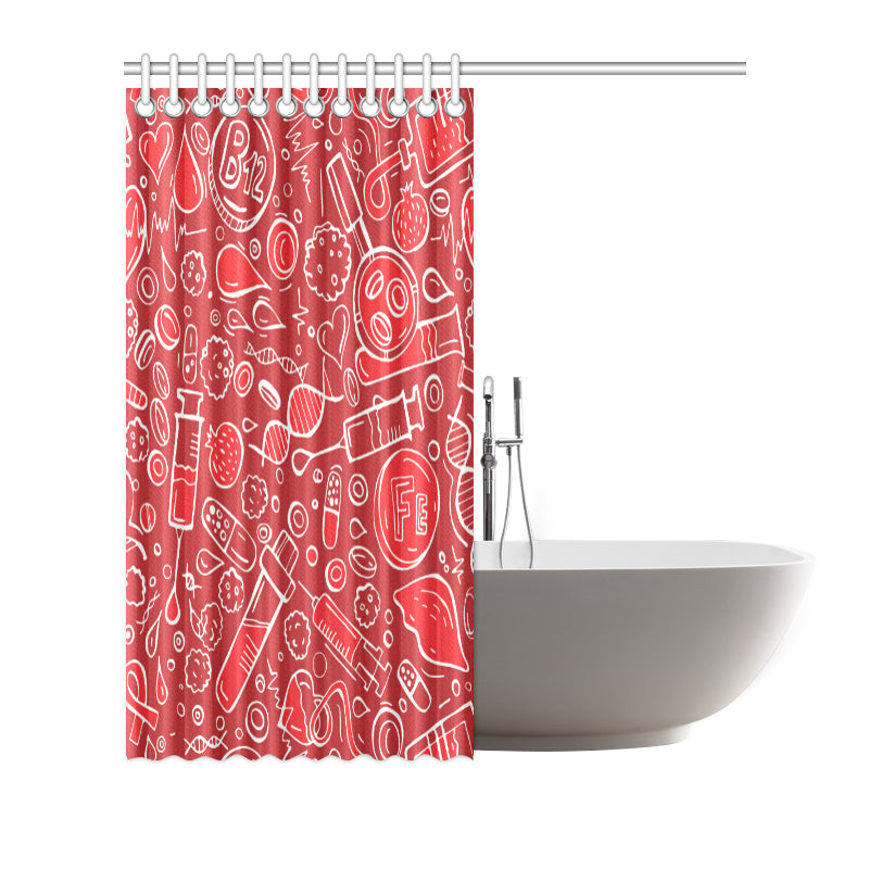Phlebotomist Pattern Print Design A02 Shower Curtain