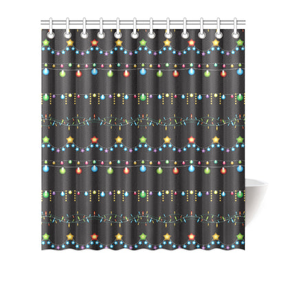 Christmas Light Pattern Print Design 01 Shower Curtain