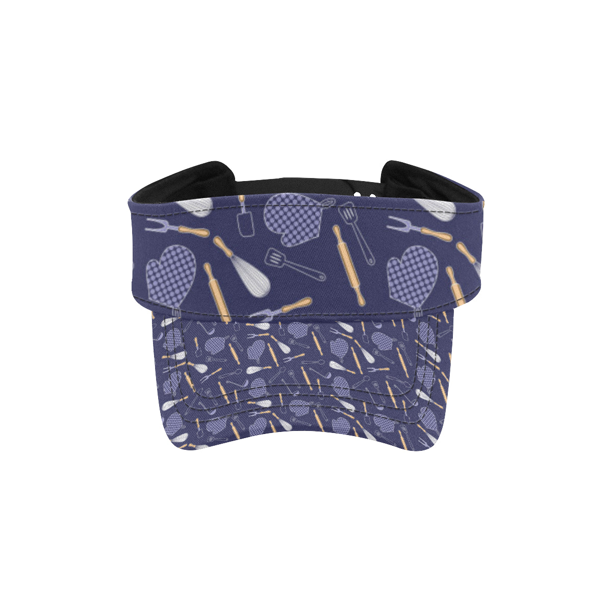Cooking Kitchen Tools Pattern Print Design 04 Unisex Sun Visor