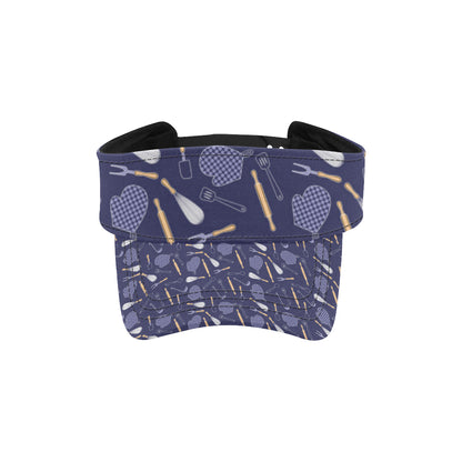 Cooking Kitchen Tools Pattern Print Design 04 Unisex Sun Visor