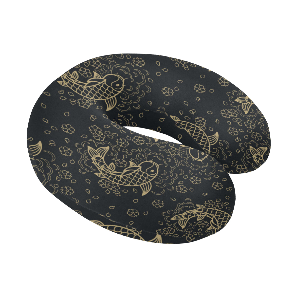 KOI Fish Pattern Print Design 02 U-Shaped Travel Neck Pillow