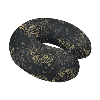 KOI Fish Pattern Print Design 02 U-Shaped Travel Neck Pillow